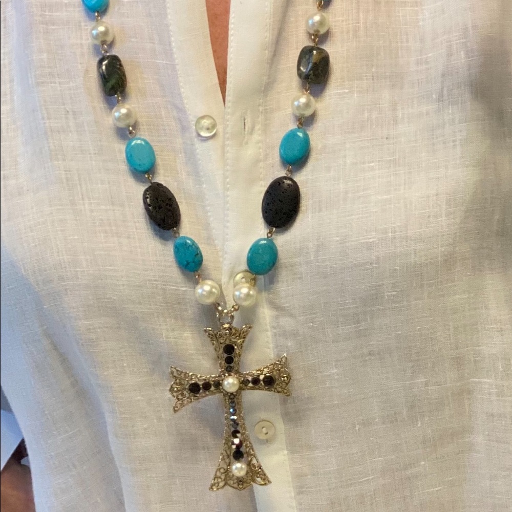 Crystal and Pearl Necklace